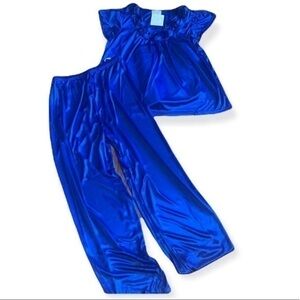 Lati Fashion Intimates Collection Blue Rose Trim Pajama Set medium